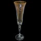 Бокалы для шампанского Виктория Q7917 золотая полоса+панто 180 мл. 6 шт. Crystalex Bohemia