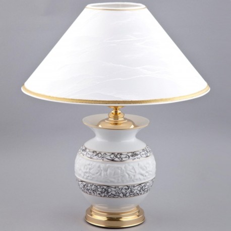 Настольная лампа из фарфора с рельефом 19 см 19198219-B936k