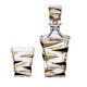 Набор для виски "ZIG ZAG GOLD", 1 штоф 750 мл + 6 стаканов (300 мл) из хрусталя Crystal Bohemia