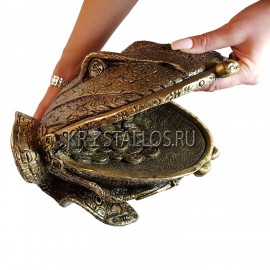 Статуэтка жаба денежная, кошелёк бронзовое напыление