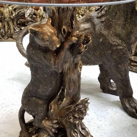 Скульптура стол леопард