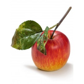 Яблоко красно-жёлтое на веточке 7,5 см