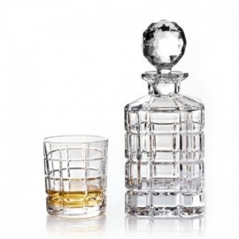 Набор для виски штоф 800 мл и 2 стакана (320 мл) TIMESQUARE Crystal Bohemia