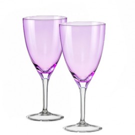 Бокалы для вина Кейт 40796 Colours фиолетовые 250 мл. 2 шт. Crystalex Bohemia