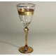 Фужеры для вина Элизабет Q7938 золото+коричневая ножка 190 мл. 6 шт. Crystalex Bohemia
