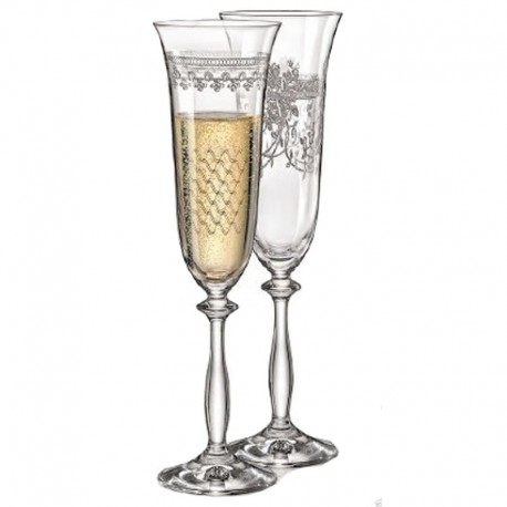 Бокалы для шампанского Анжела 40600/28010 Royal 190 мл. 6 шт. Crystalex Bohemia