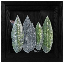 Картина стеклянная Листья Арбор Мунди 40х40 см
