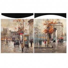 Картина Осень в Париже 58х58 см (пара)