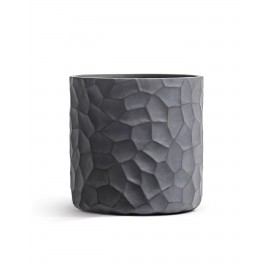Кашпо Ergo Comb цилиндр дымчато-серый бетон в-30 см, д-30 см