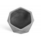 Кашпо ERGO Rombo низкая чаша-многогранник светло-серый камень д-41, в-21 см