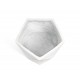 Кашпо ERGO Rombo многогранник белый камень д-55, в-44 см