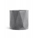 Кашпо ERGO Rombo цилиндр-многогранник светло-серый камень д-43, в-39,5 см
