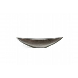 Кашпо-ваза Effectory Metal, высота 20 см, ширина 18 см, диаметр 90 см, Лодка длинная стальное серебро