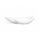 Кашпо-ваза Effectory Gloss, высота 15 см, ширина 13,5 см, диаметр 65 см, Лодка белый глянцевый лак