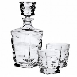 Набор для виски 1 штоф 750 мл и 2 стакана (300 мл) Crystal Bohemia