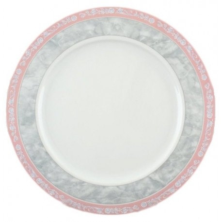 Тарелка десертная 19 см Jana Серый мрамор с розовым кантом Thun