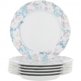 Тарелка мелкая 17 см декор Голубая роза
