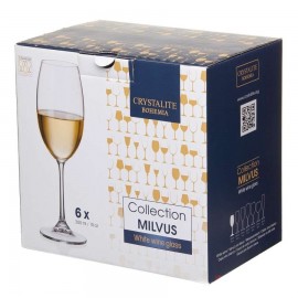 Бокал для белого вина MILVUS Color mix цветные ножки 300 мл
