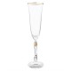 Бокал для шампанского PARUS Декор Отводка золото золотой шар 190 мл