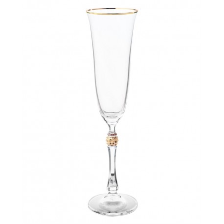 Бокал для шампанского PARUS Декор Отводка золото золотой шар 190 мл