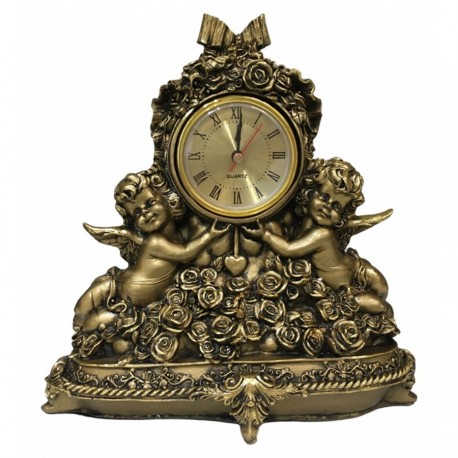 Часы Ангелы 22 см бронза