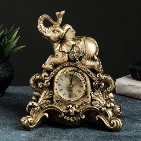 Часы Слон 26 см бронза