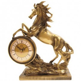 Часы Лошадь 30 см бронза
